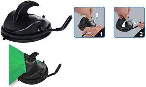 Image du produit IWH Fixation par ventouse, 120 mm, capacité de charge : max. 15 kg Ventouse pliable en plastique, avec