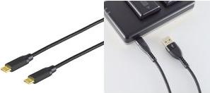 Actual product image Shiverpeaks PRO Series II USB 3.1 cable, C male- C male 1.0 m, gold plated contacts, braided textile edge (1 m, USB 3.2 Gen 2, 100 W)