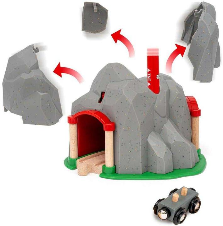 Productafbeelding Ravensburger BRIO World - 36044 Tunnel met opblaasfunctie | Treinset voor kinderen vanaf 3 jaar