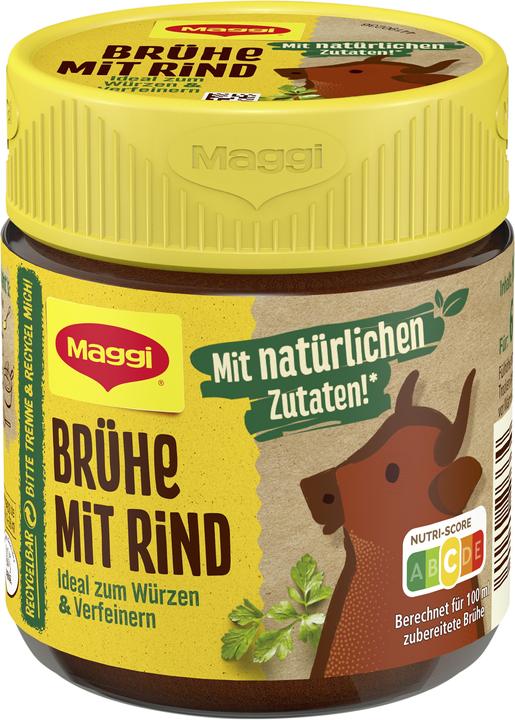 Produktbild Maggi Brühe mit Rind Glas 108g, ergibt 6 Liter (6000 ml)