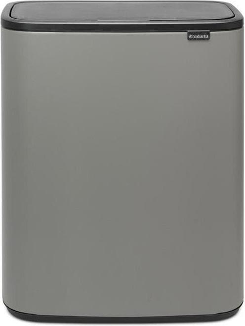 Image du produit Brabantia Poubelle de recyclage Bo Touch Bin 60 litres, Mineral Concrete Grey (60 l)
