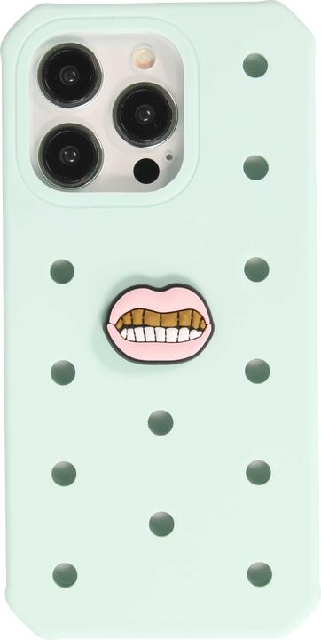 Image du produit PhoneLook Stickers tendance 3D pour coque en silicone avec trous Crazy Smile Gold Teeth