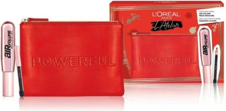 L'Oréal Paris LOreal Set (Mascara Black Air Volume Mega Mascara + Le Khol Midnight Black 101 + Pochette) (Schwarz)