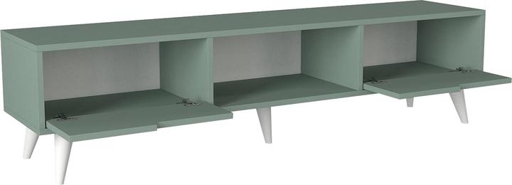 Produktbild En.Casa Fernsehschrank Kullila 160x35x40 cm Grün/Weiss (160 x 35 x 40 cm)