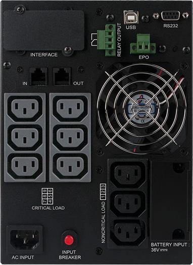 Actual product image Cyberpower OL1500EXL Tower Double Conversion Online UPS 1500VA/1350W Sinewave PFC Compatible ECO Mode (1500 VA, 1350 W, Online double converter UPS)