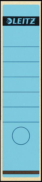 Produktbild Leitz Ordnerrücken-Etikett, 61 x 285 mm, lang, breit, blau passend für Standard- und Hartpappe