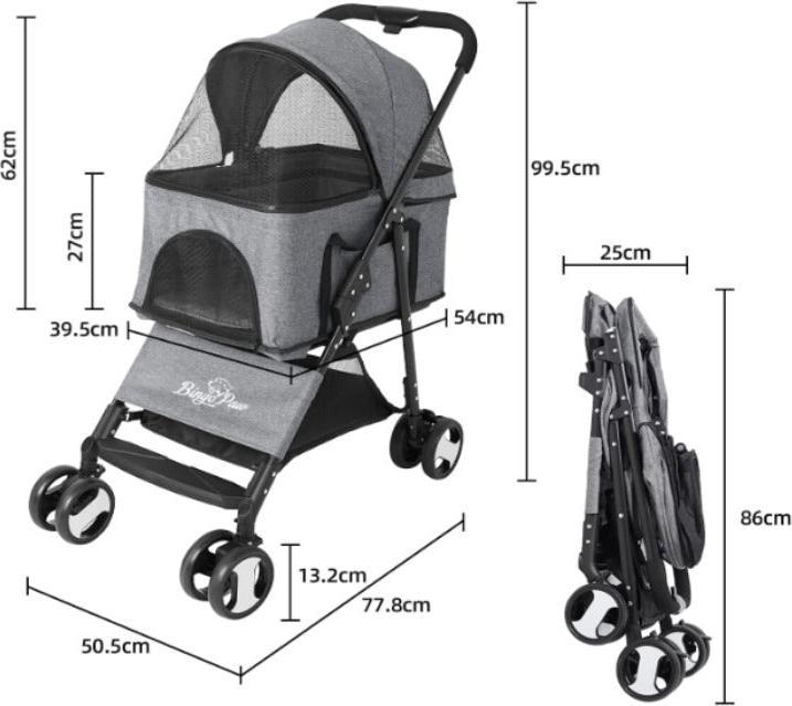 Image du produit Hermex Poussette pour chien (Chien, Pliable, Respirant)