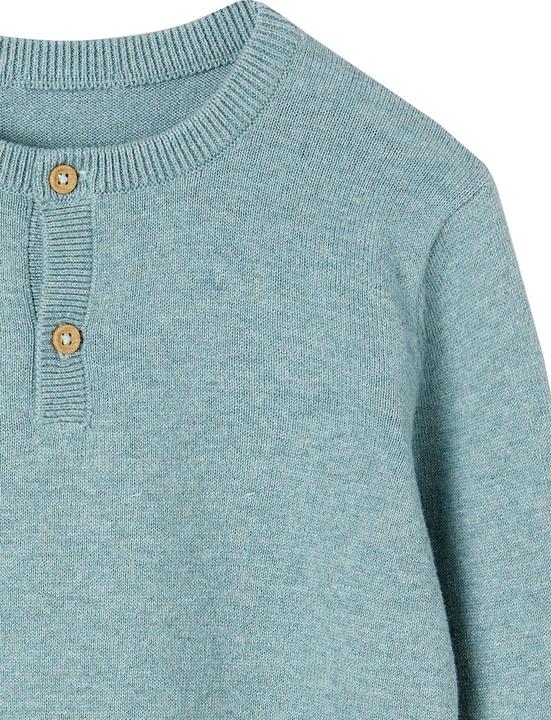 Produktbild Vertbaudet Jungen Pullover mit Henley-Ausschnitt Oeko-Tex, personalisierbar (116)