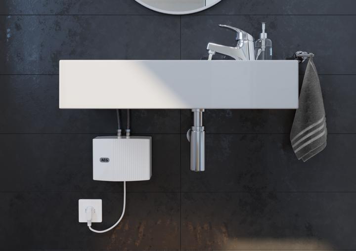 Immagine prodotto AEG Haustechnik MTD 350 Piccolo scaldacqua istantaneo solo per lavabo, WC ospiti, 3,5 kW, con spina, non