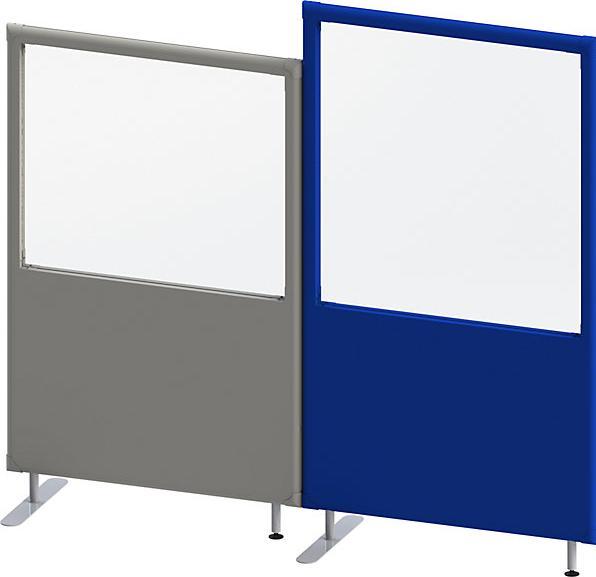 Image du produit eurokraft pro Cloison d'isolation acoustique, panneau vitré hauteur 1600 mm, largeur 1000 mm (1000 x 1500 mm)