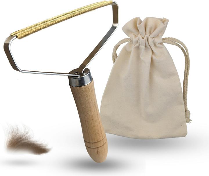 Image du produit Quick Aid Élimination des peluches et des poils d'animaux avec manche en hêtre