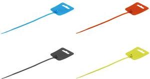 Shiverpeaks Attache-câbles BASIC-S avec champ d'étiquetage, jaune 4.8 x 250 mm, trou européen et champ (250 mm, 100 pcs)
