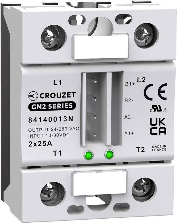 Actual product image Crouzet Solid state relay 84140013N SSR GN2 Load current (max.): 25 A Switching voltage (max.): 280 V/AC