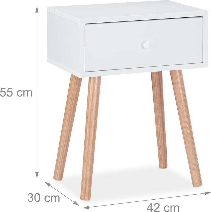 Actual product image Relaxdays Night Stand (42 x 30 x 55 cm)