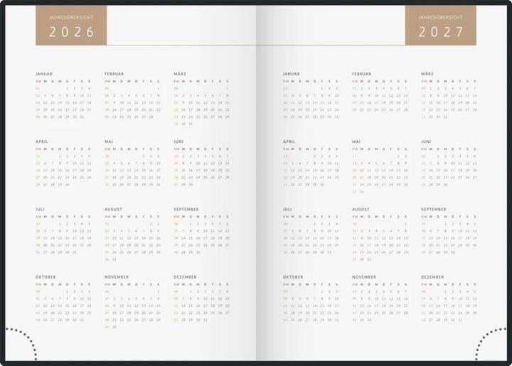 Image du produit Ridoide rido idé Tagesagenda Design Line Monstera Blume, 2026, Nude (148 x 210 mm, Allemand)
