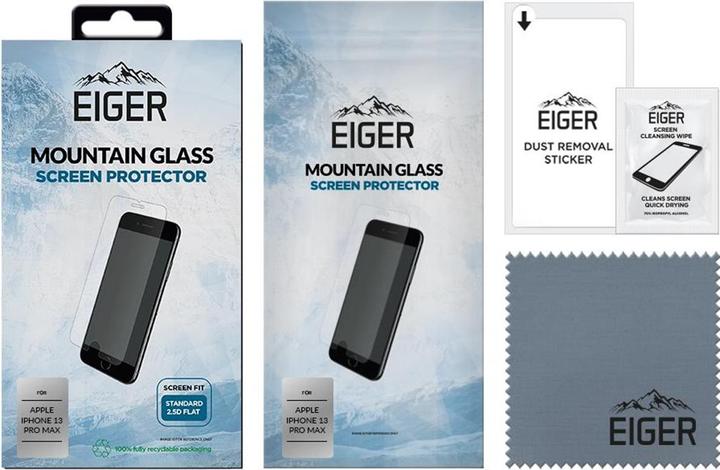 Actual product image Eiger Mountain Glass (1 Piece, Apple iPhone 13 Pro Max, Apple iPhone 14 Plus)