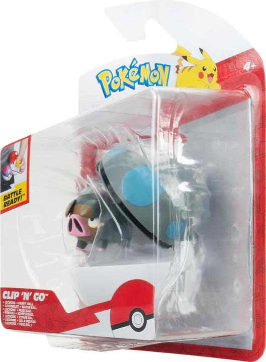 Actual product image Jazwares Pokémon Clip'n'Go Poké Balls Lechonk & Heavy Ball