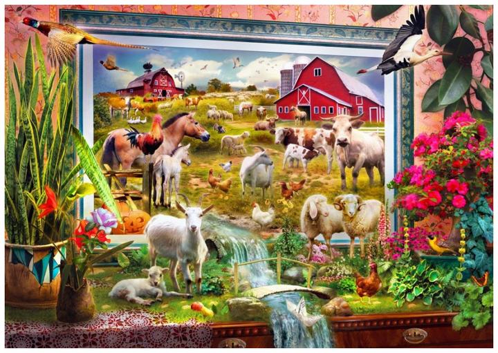Actual product image Bluebird 70029 Puzzle 1000 pcs. Magic Farm Painting (1000 pieces)