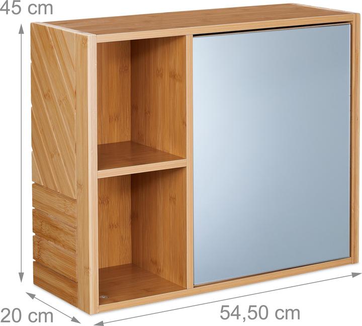 Relaxdays Mirror cabinet (54.5 x 20 x 45 cm)