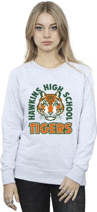 Actual product image Netflix Womens/Ladies Stranger Things Hawkins Arch Tiger Sweatshirt (XL)