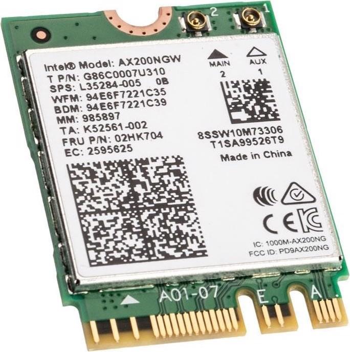 Actual product image Intel AX200 (M.2 A Key)