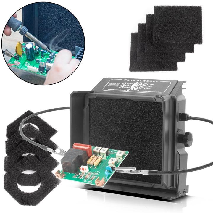 Actual product image Stahlwerk FE-27 ST solder extraction unit with 2-filter fume extractor / fume extraction system (Activated carbon filter)