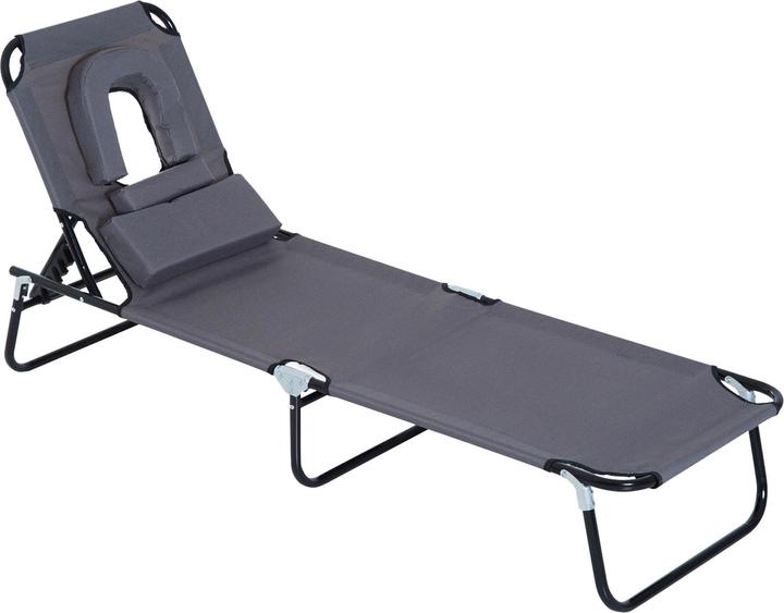 Image du produit Outsunny Chaise longue de jardin avec ouverture faciale (190 cm)