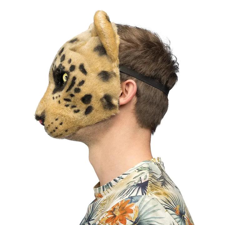 Actual product image Boland Plush half mask leopard