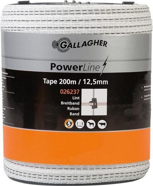 Produktbild Gallagher Kunststoffband weiss 10 mm x 200 m (12.50 mm)