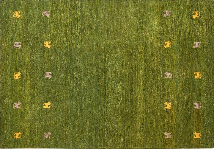 Actual product image Beliani Carpet wool green 160 x 230 cm animal pattern high pile YULAFI (160 x 230 cm)