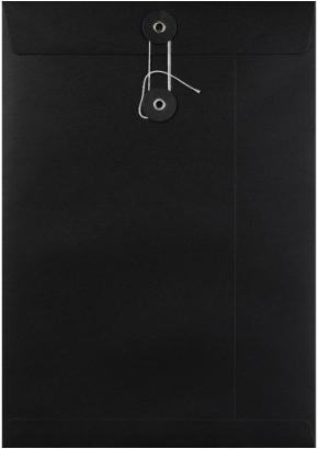 Produktbild Sellmer Couverts Kraftpapier schwarz C4 mit Bindfadenverschluss (C4)
