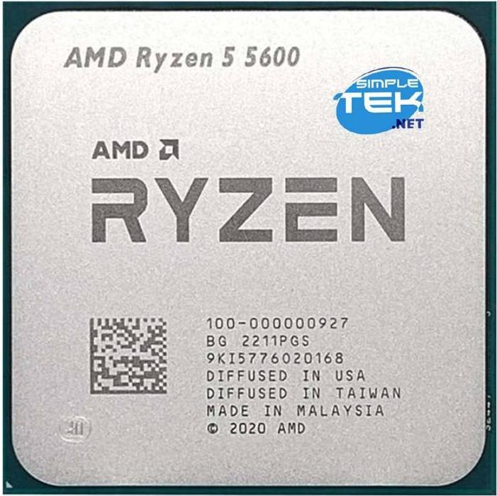 Image du produit AMD Ryzen 5 5600 (AM4, 3.50 GHz, 6 -Core)