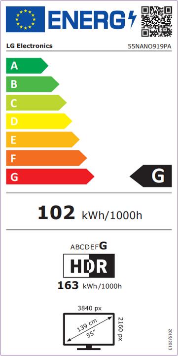 Energy Label LG LED TV (LED, UHD)
