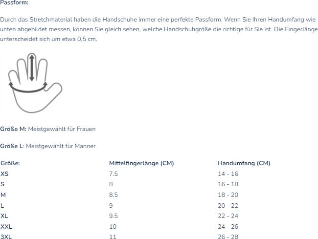 Valeurs nutritives et ingrédients Bertschat Sous-gants électriques Pro Dual Heating (M)