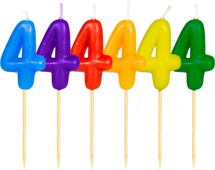 Produktbild Folat Luxus Geburtstag Kerze-4 Jahre (1 x)