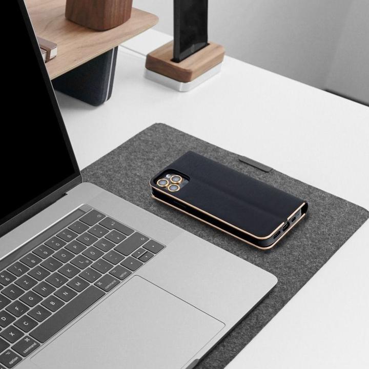 Actual product image Forcell Book case OEM LUNA Book Gold for HUAWEI P Smart black (Huawei P Smart+)