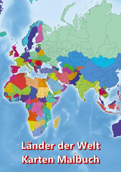 Image du produit Malbuch Lnder der Welt Karten Malbuch Kontinent Afrika, Asien, Europa, Ozeanien, Nord-und Sdame