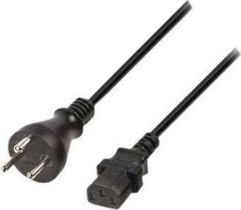 Image du produit RND Electronics Câble d'alimentation CA, prise de terre type K - IEC 60320 C13, 1.8m, noir (1.80 m)