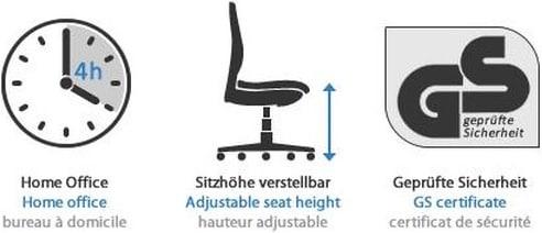 Produktbild Topstar Fitness-Hocker "Sitness Half Ball", schwarz Sitzhöhe: 530