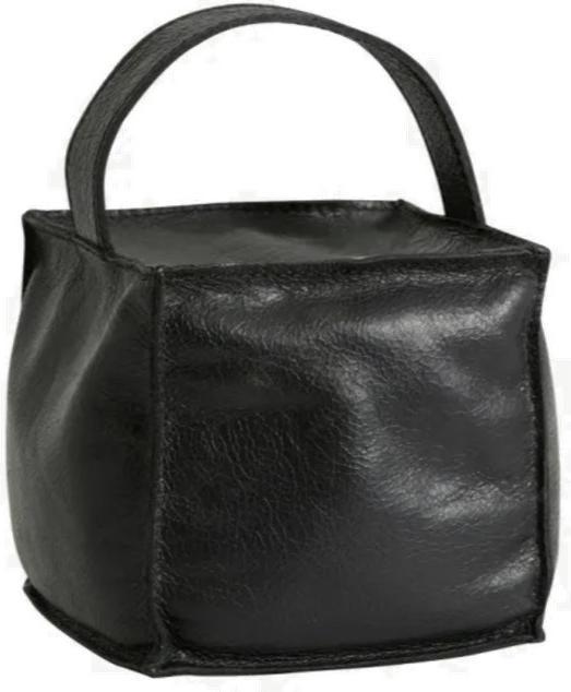 Nordal COOK door stopper, square, leather,black