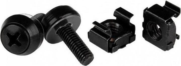 StarTech M5 x 12mm - Screws and cage nuts - 50 pack - Black - M5 mounting screws and box nuts...