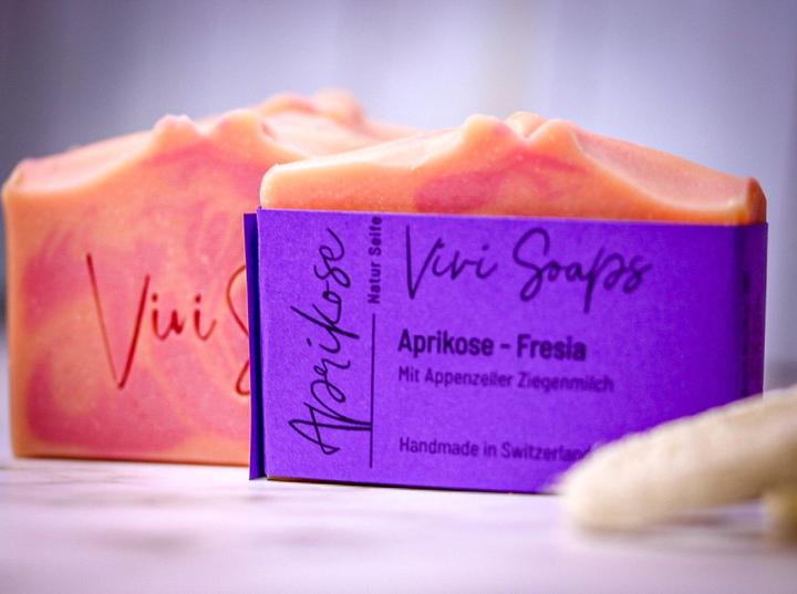 Produktbild Vivi Soaps Aprikose Fresia - Ziegenmilchseife (Hartseife)