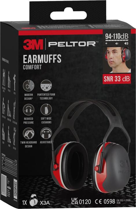 Actual product image 3M Peltor earmuffs X3A SNR 33 dB (1 x)
