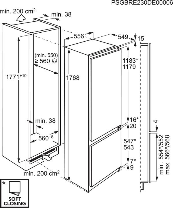 Nährwerte und Zutaten Electrolux IK2705BZL (234 l)