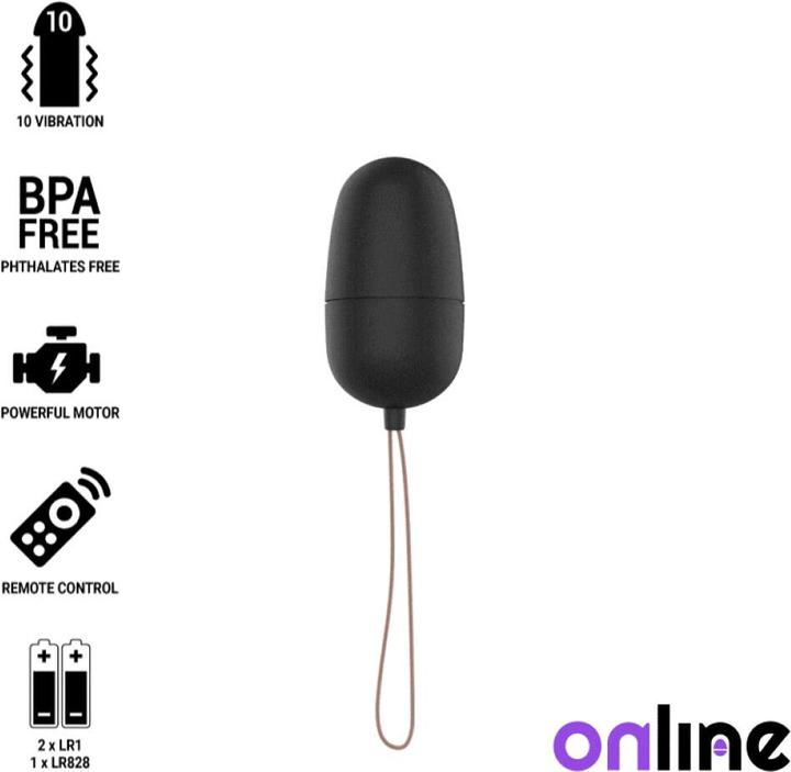 Produktbild Online Fernbedientes Vibrationsei - Schwarz