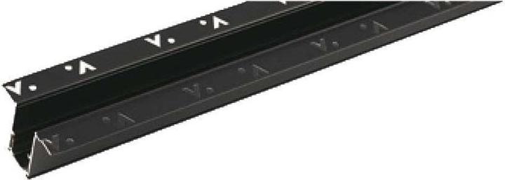 Image du produit V-TAC 48 V 200 cm Rail en aluminium noir pour montage affleurant (cache et embouts inclus)