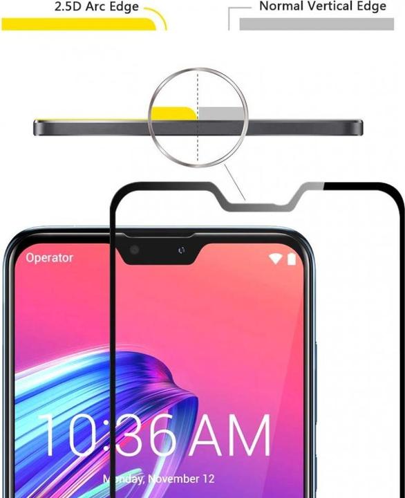 Produktbild Screenguard Asus Zenfone Max Pro M2 Full Screen Panzerglas Schutzfolie 2.5D 9H (1 Stück, Asus Zenfone Max Pro (M2))