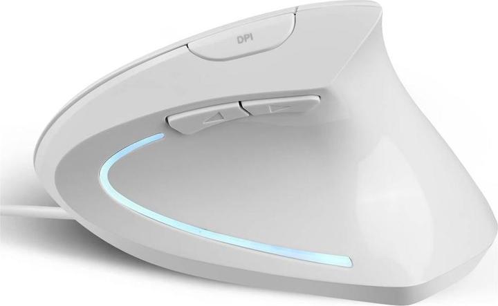 Produktbild Perixx PERIMICE-513 W Ergonomische Maus Kabelgebunden Optisch Weiss 6 Tasten 1 (Kabelgebunden)