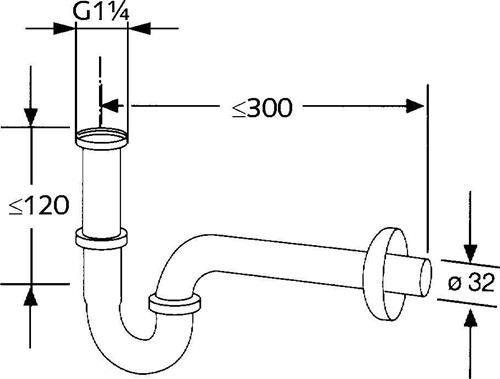 Actual product image Kludi Bad Sifone (Siphon mounting material, 1 1/4")