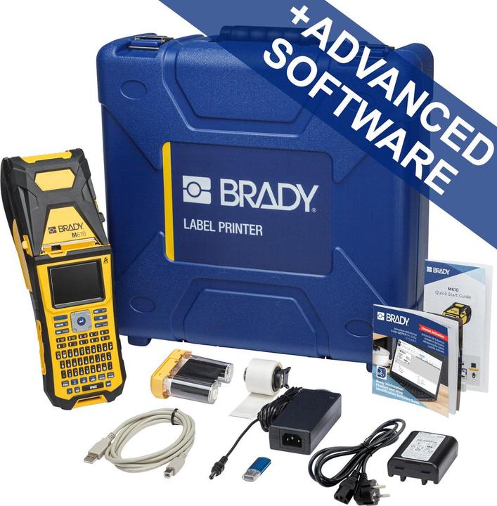 Actual product image Brady M610-QY-EU-PWID, mobile thermal transfer printer, QWERTY keyboard, with PWIDS, PC connection, 3 (300 dpi)
